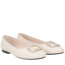 Ballerina Goldie con accessorio strass colore avorio