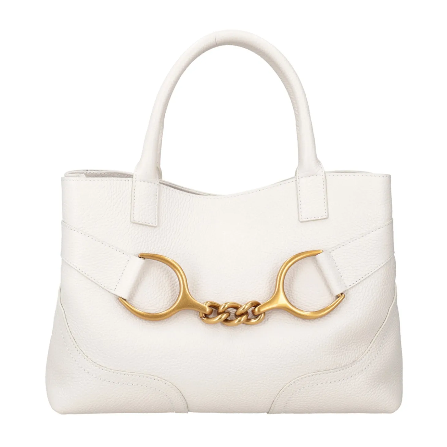 Borsa a mano grande Cecilia colore bianco