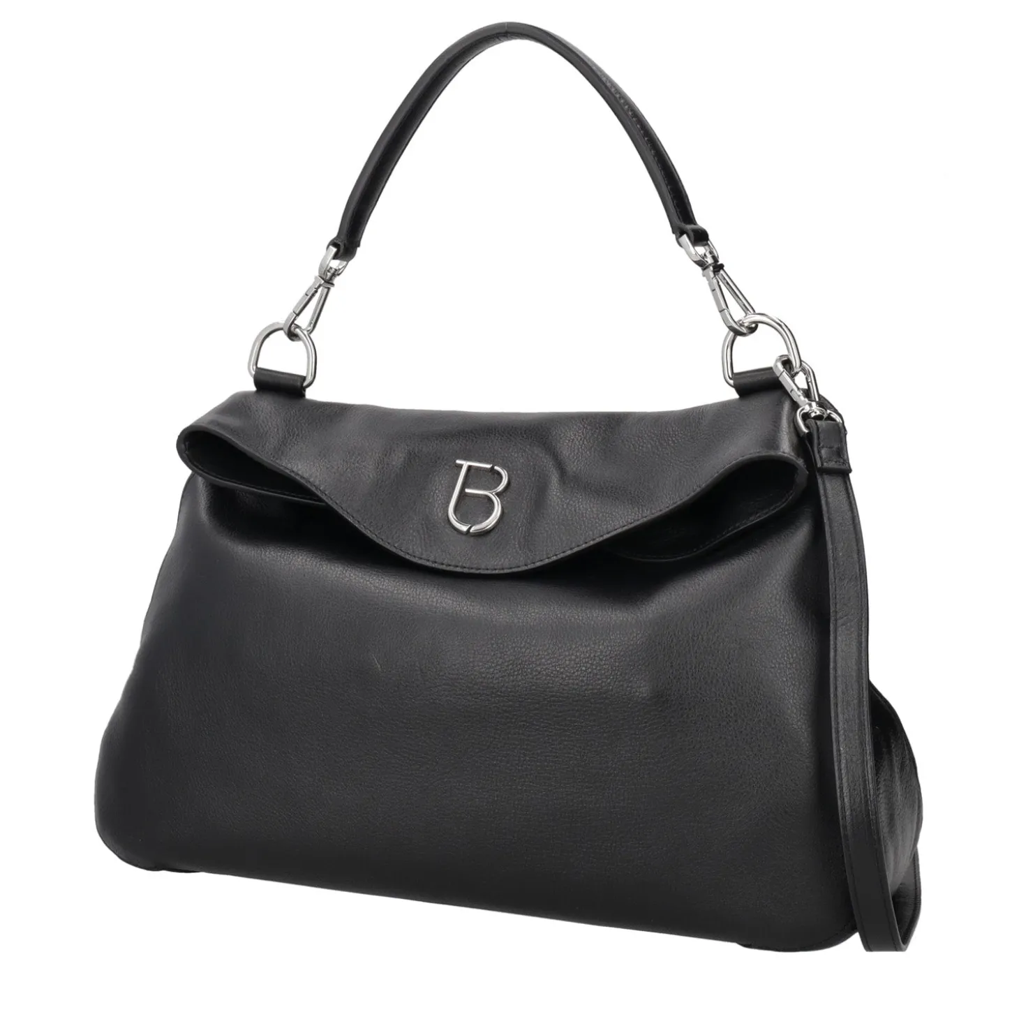 Borsa a mano grande Rebecca in pelle colore nero