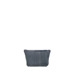 BORSA A MANO INTRECCIATA JEANS CON BUSTA INTERNA COLORE BLU