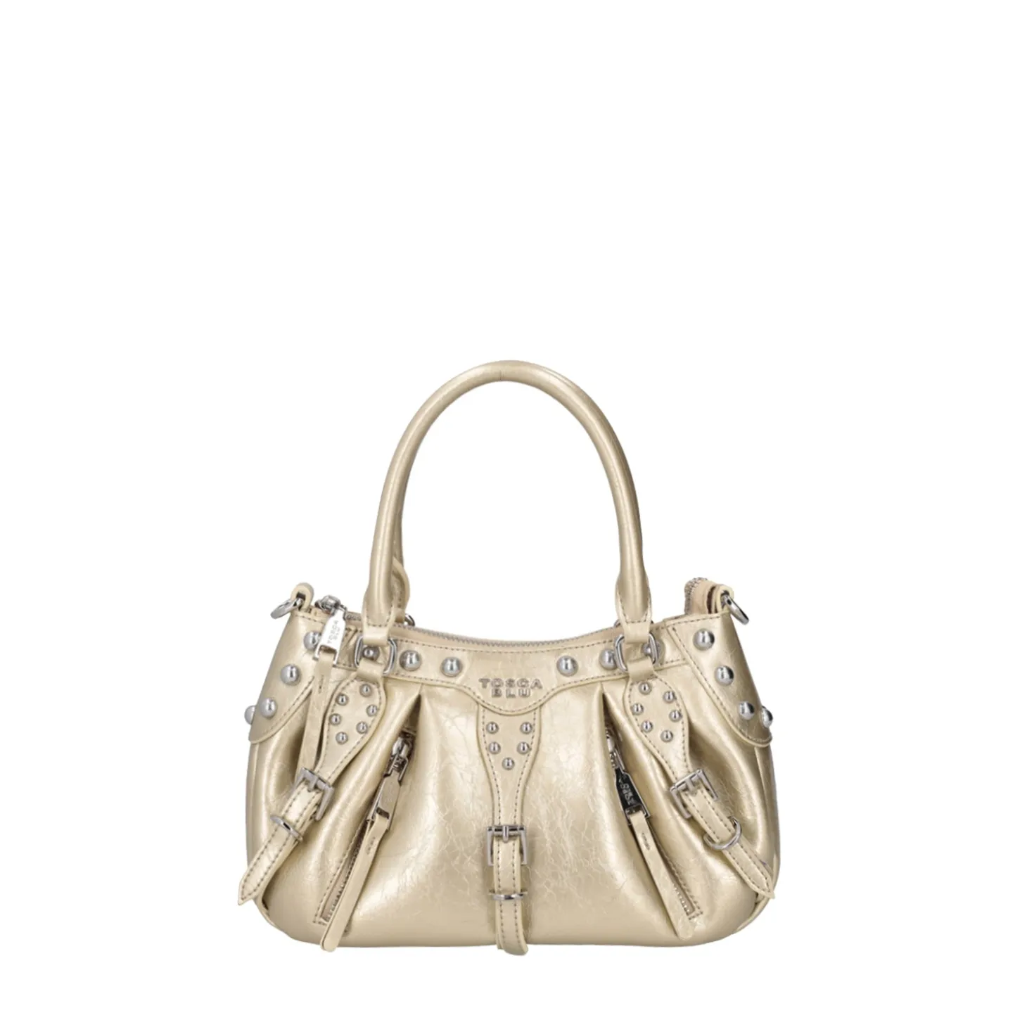 Borsa a mano Lea in pelle colore oro