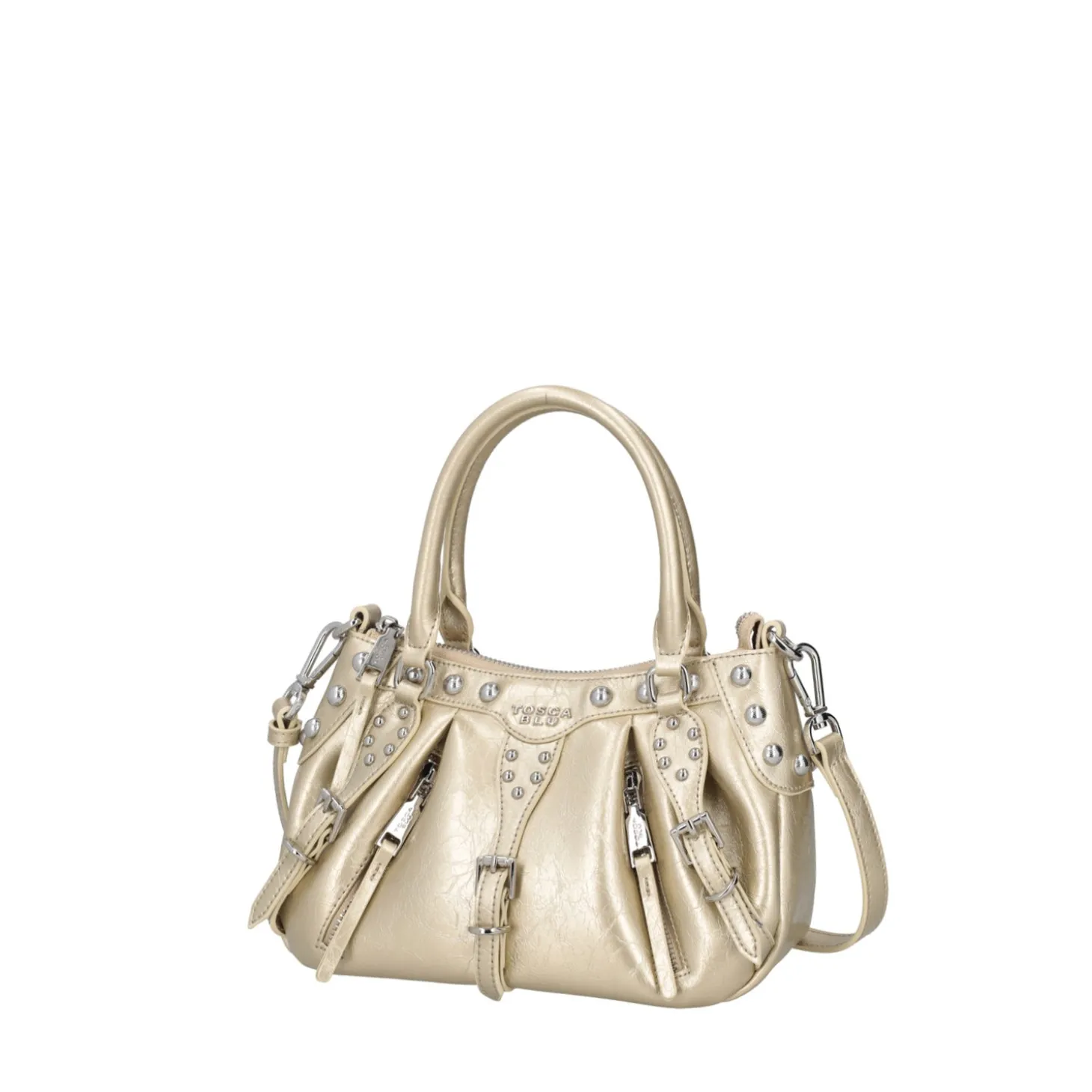 Borsa a mano Lea in pelle colore oro