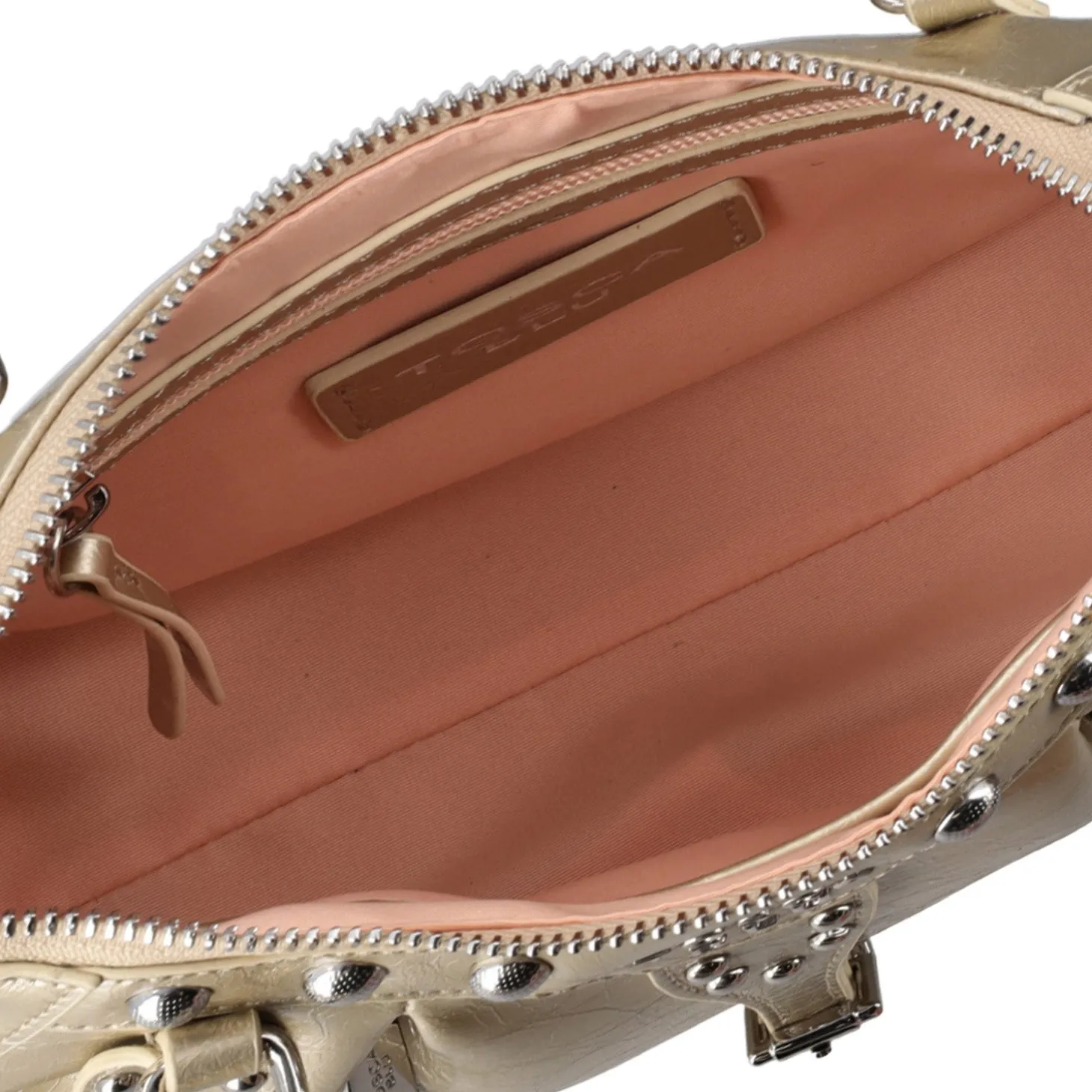 Borsa a mano Lea in pelle colore oro