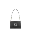 Borsa a spalla Denise con accessorio gioiello colore nero