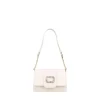 Borsa a spalla Denise con accessorio gioiello colore avorio