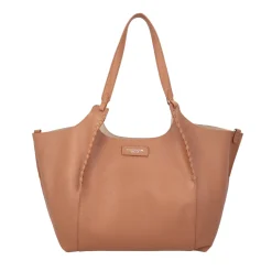 Borsa grande con intreccio Marcella colore cuoio