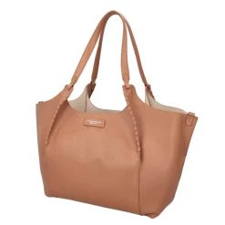 Borsa grande con intreccio Marcella colore cuoio