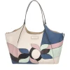 Borsa grande con patch Marcella colore avorio