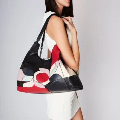 Borsa grande con patch Marcella colore nero