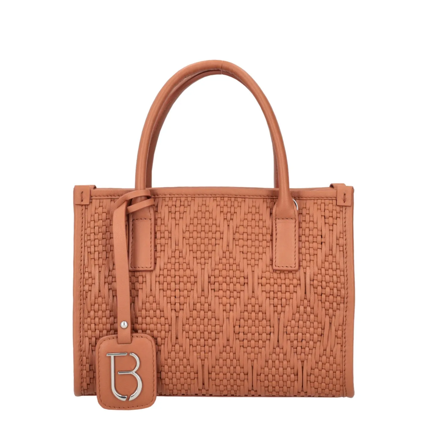 Borsa media intrecciata Melania colore cuoio