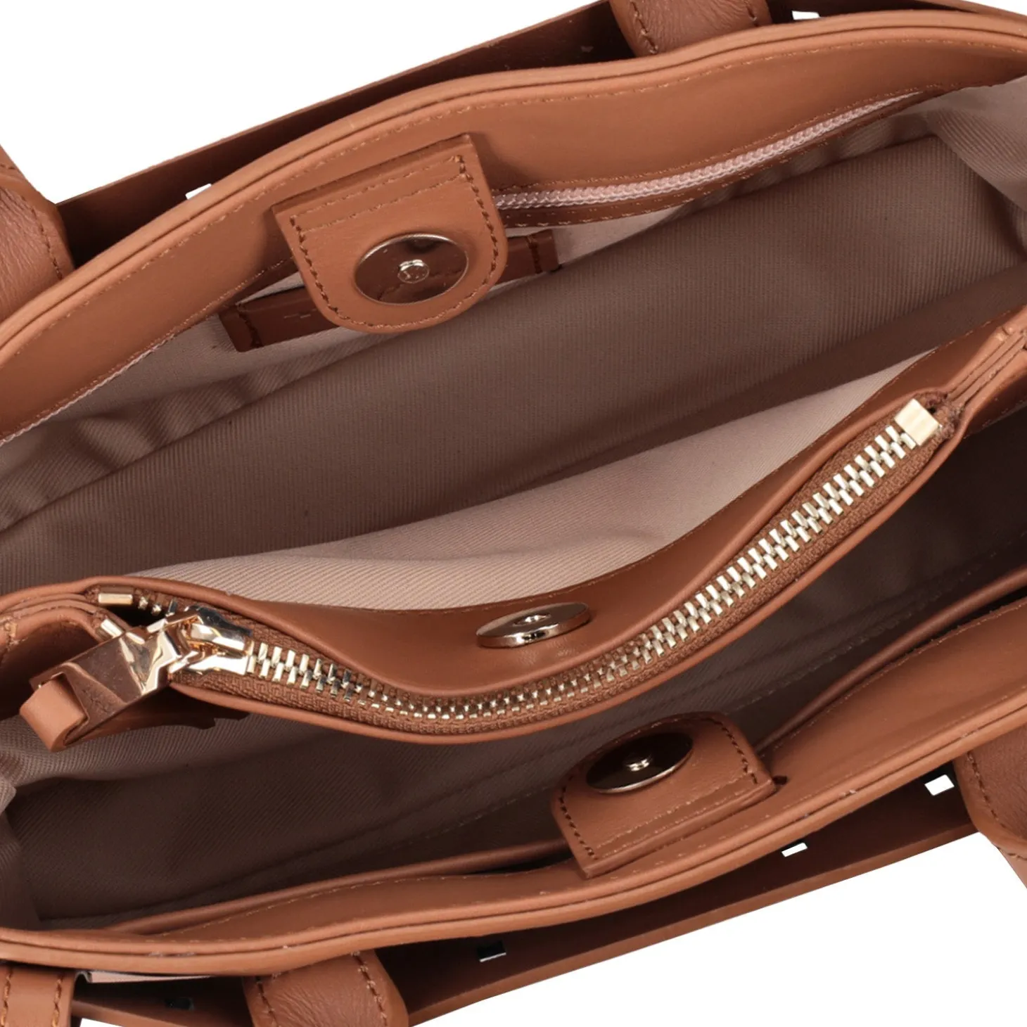Borsa media Penelope con tracolla colore cuoio