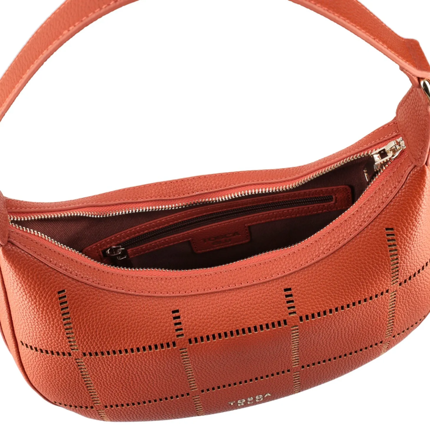 BORSA MEZZALUNA CAORLE CON TRACOLLA COLORE CUOIO