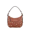 Borsa piccola con borchie Betty colore cuoio