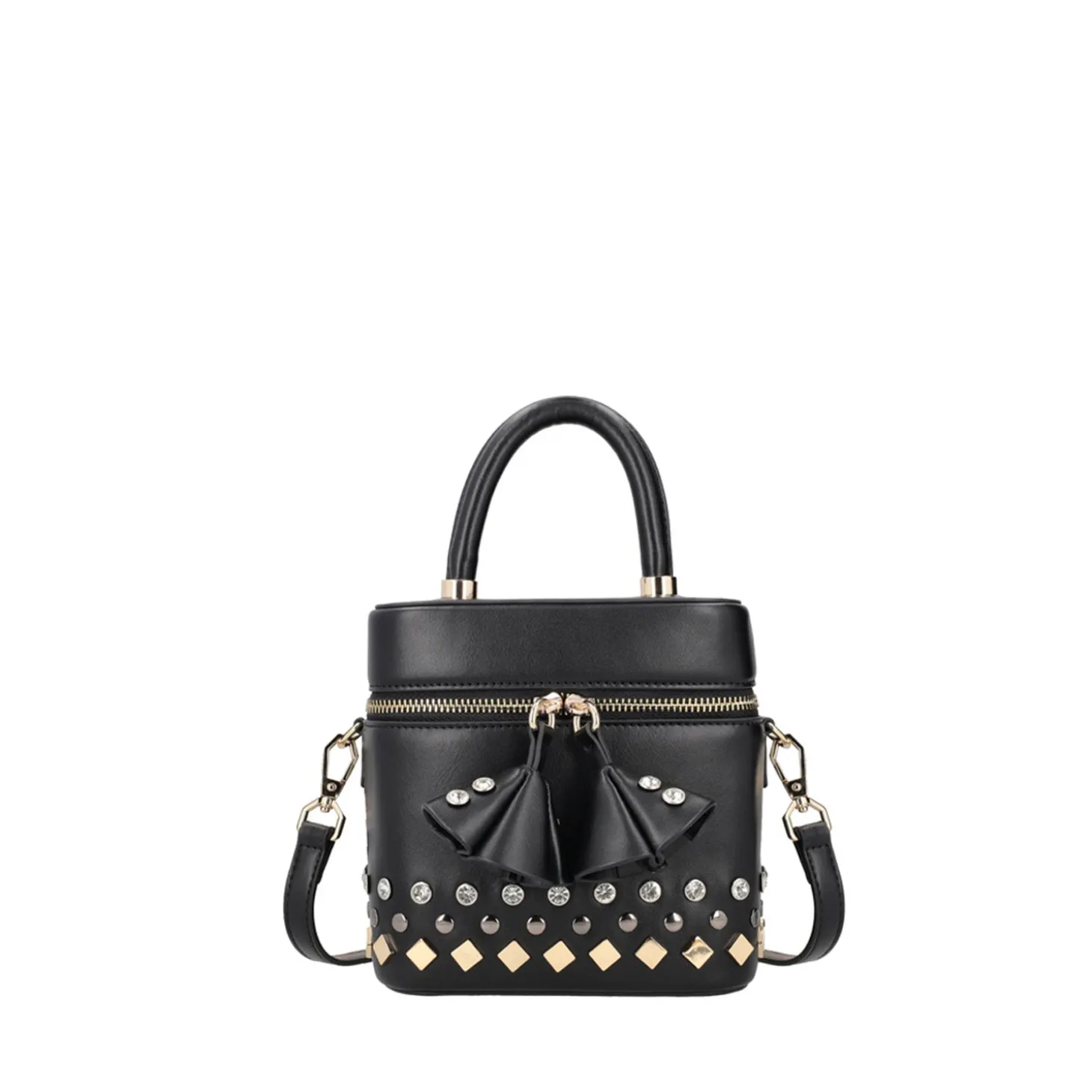 BORSA RIGIDA PALINURO CON BORCHIE COLORE NERO