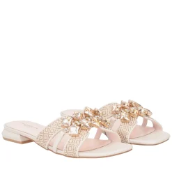 Ciabatta Nancy con accessorio colore avorio