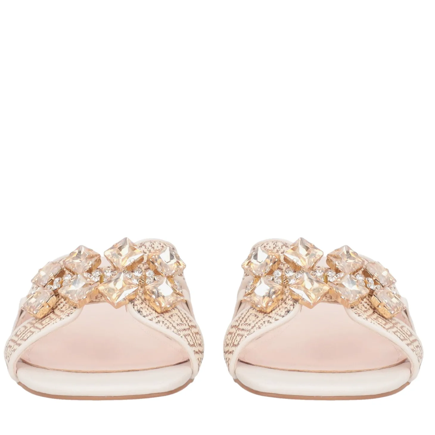 Ciabatta Nancy con accessorio colore avorio