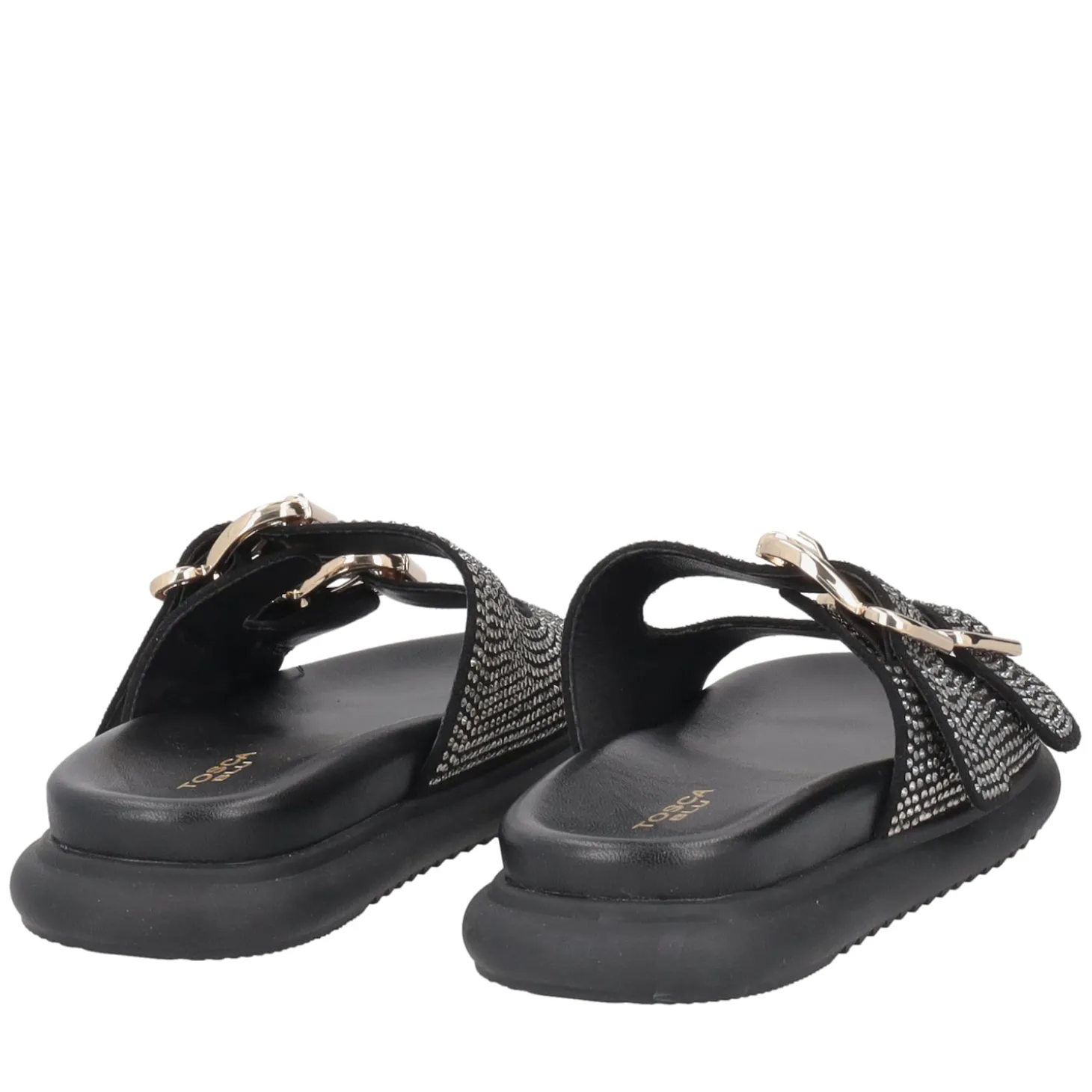 Ciabatta Skyler con microstrass colore nero