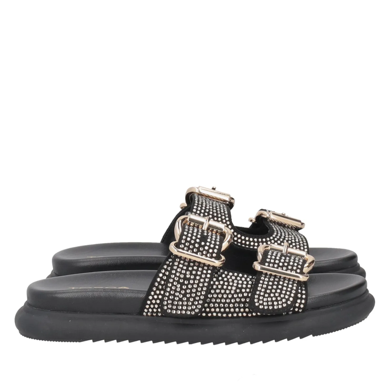 Ciabatta Skyler con microstrass colore nero