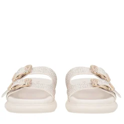 Ciabatta Skyler con microstrass colore avorio