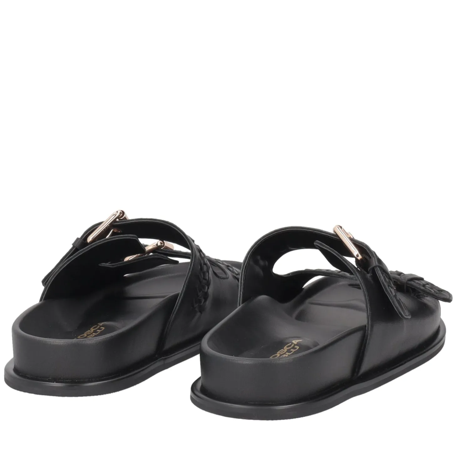 Ciabatta Tansy con intreccio colore nero