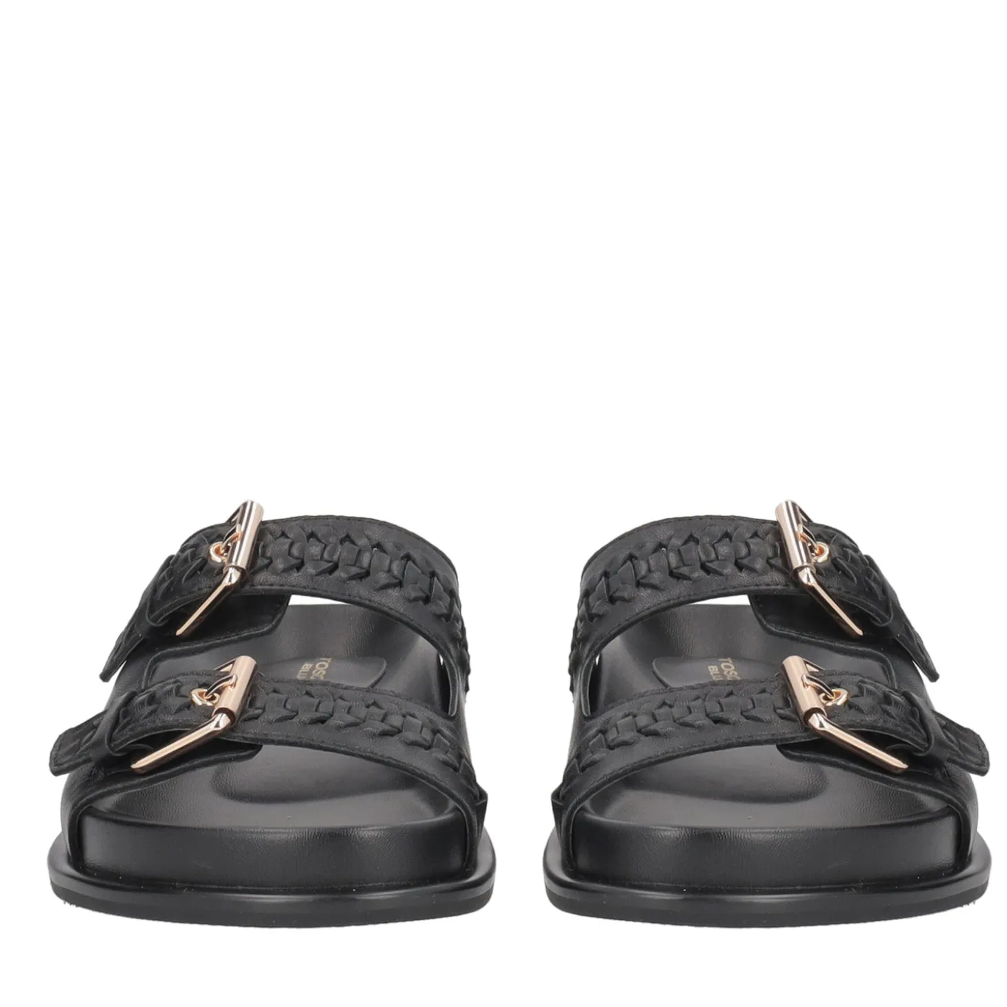 Ciabatta Tansy con intreccio colore nero