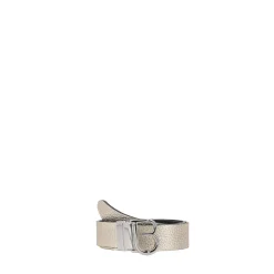 Cintura in pelle con logo tb colore oro/nero