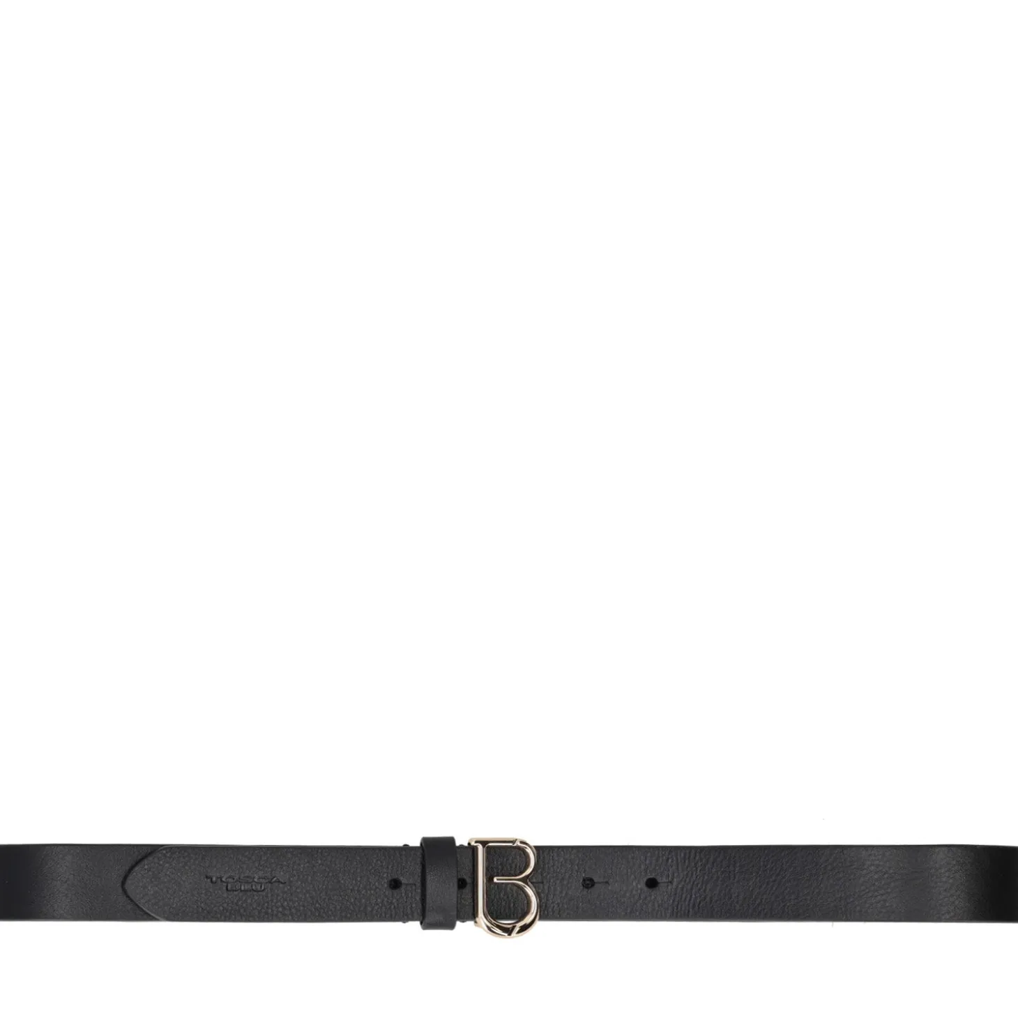 Cintura in pelle con logo tb colore nero