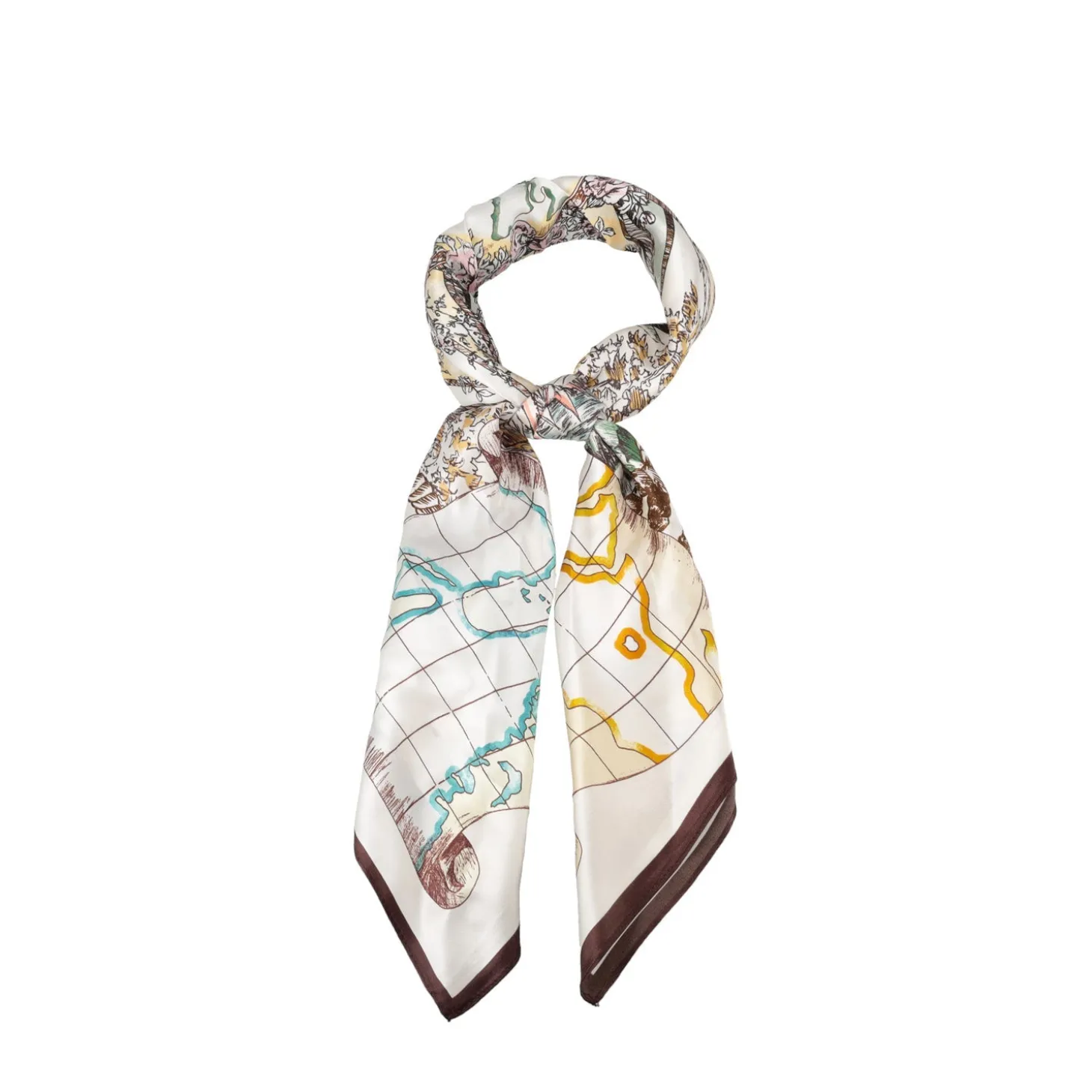 Foulard Alice in seta colore bianco