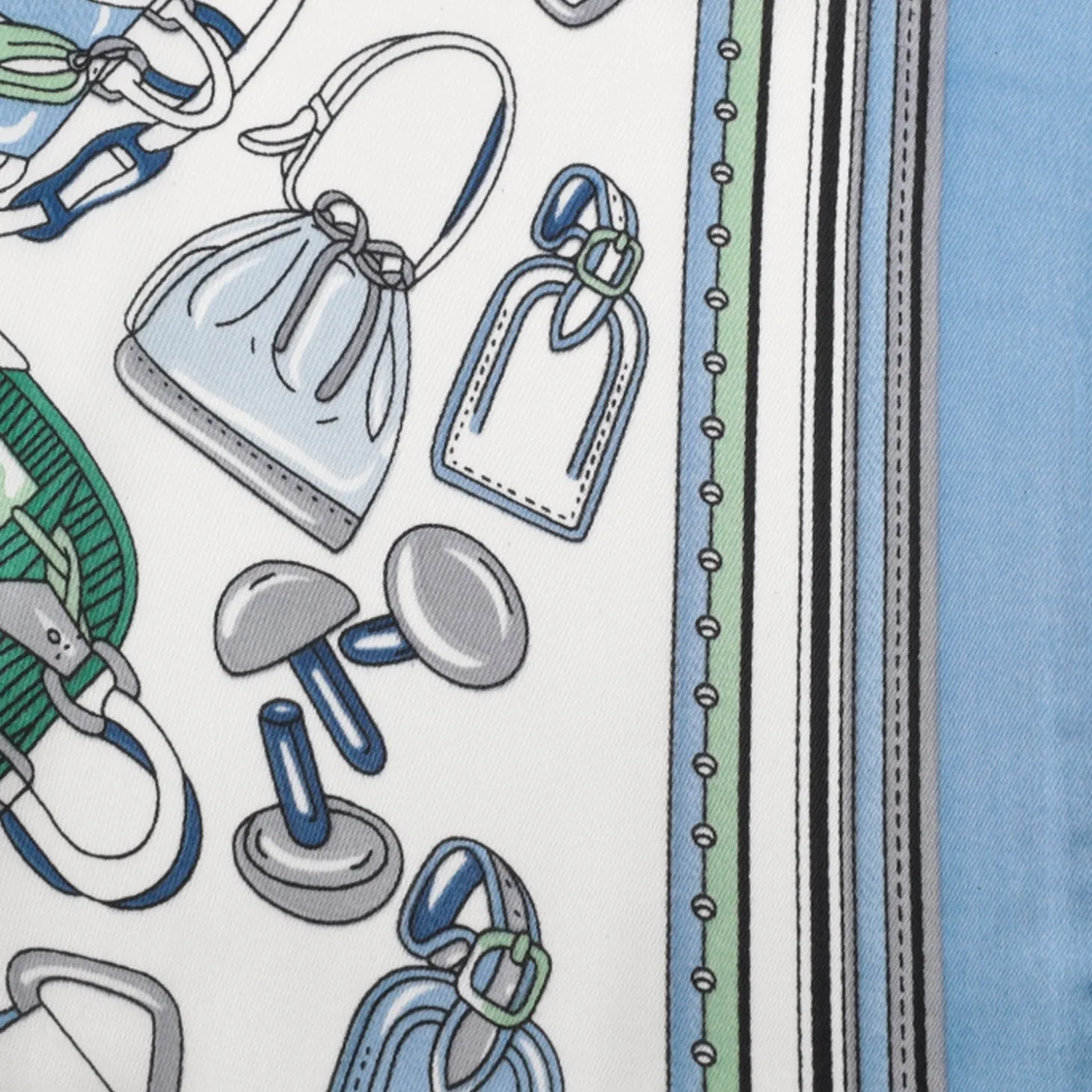 FOULARD ANANAS CON STAMPA COLORE BLU