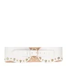 Maxi Cintura in pelle con borchie colore bianco