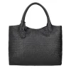 Maxi Shopping intrecciata Agata colore nero