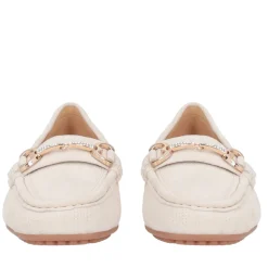 Mocassino Coco in pelle scamosciata colore avorio