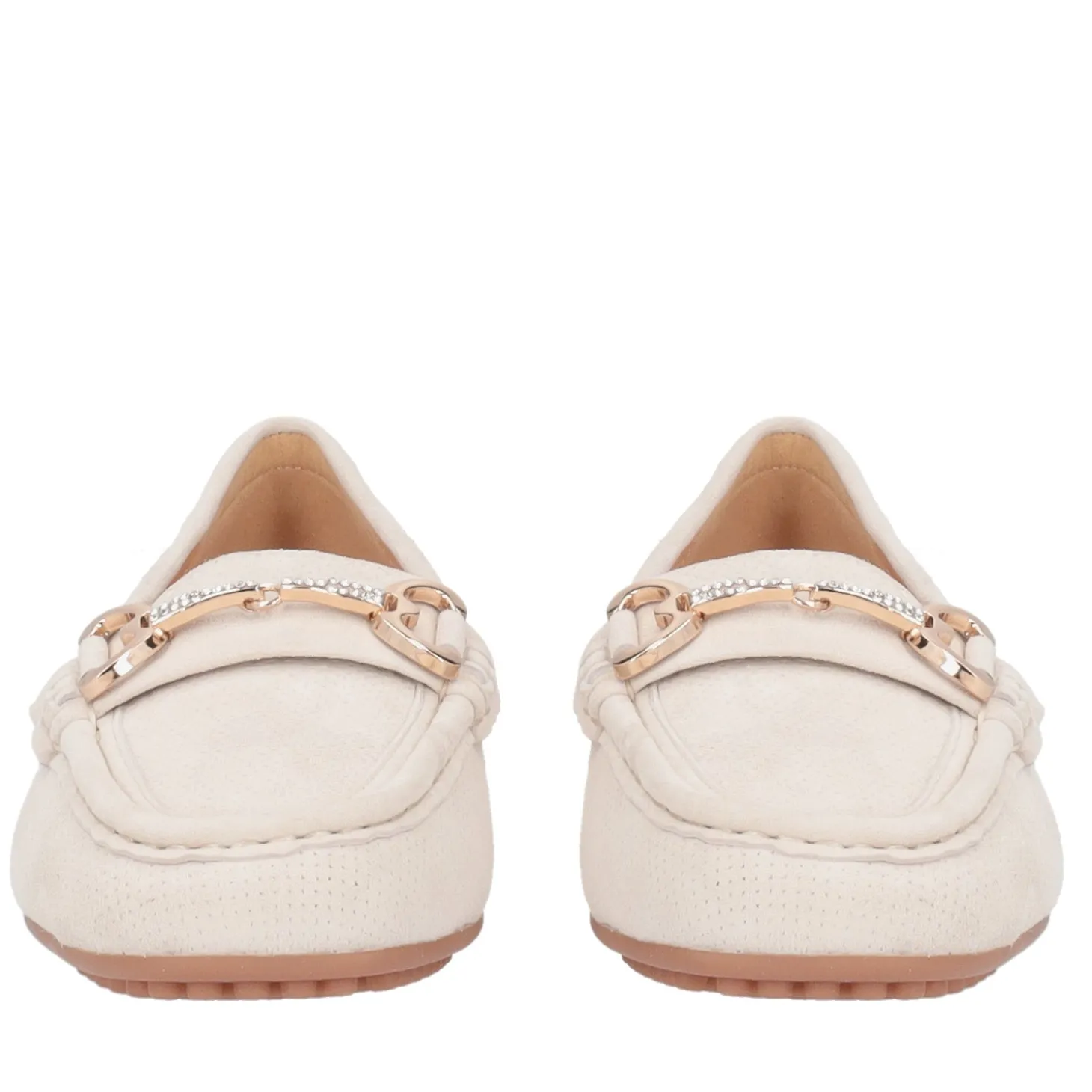 Mocassino Coco in pelle scamosciata colore avorio