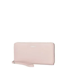 Portafoglio grande con zip tiny bags colore cipria