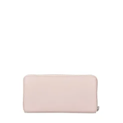 Portafoglio grande con zip tiny bags colore cipria