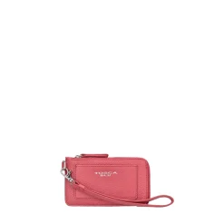 Portatessere con zip wallets colore corallo