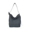 SACCA INTRECCIATA JEANS CON BUSTA INTERNA COLORE BLU