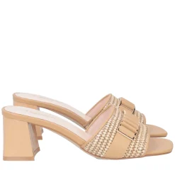 Sandalo Ocean in raffia colore beige