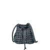 Secchiello intrecciato Selene colore blu