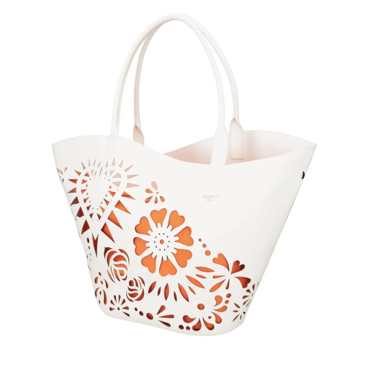 SHOPPING BAG LASERATA ISCHIA COLORE BIANCO