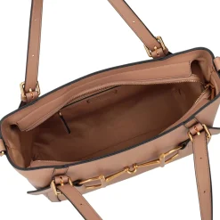 SHOPPING BAG POSITANO CON ACCESSORIO STAFFA COLORE CUOIO