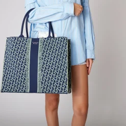 SHOPPING GRANDE LOGATA SAINT TROPEZ COLORE BLU