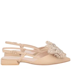 Slingback Iris con fiocco colore beige