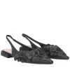 Slingback Iris in pelle con cerchietti colore nero