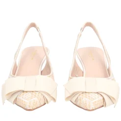Slingback Jade con fiocco colore avorio