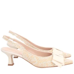 Slingback Jade con fiocco colore avorio