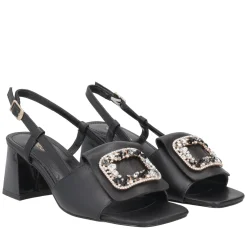 Slingback Ocean in pelle colore nero