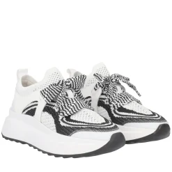 Sneaker Bay in tessuto colore bianco/nero