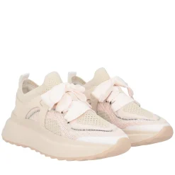 Sneaker Bay in tessuto colore beige/rosa