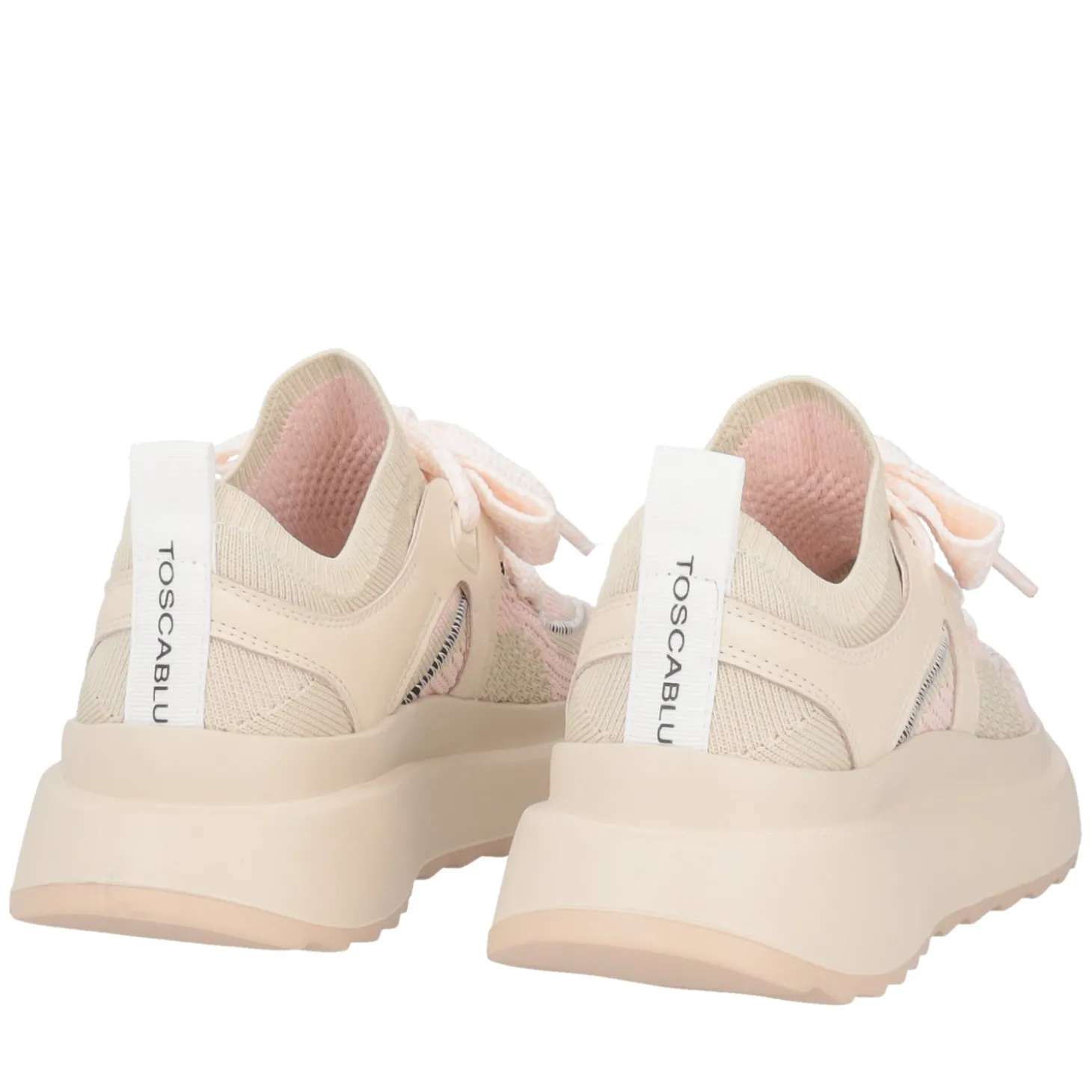 Sneaker Bay in tessuto colore beige/rosa